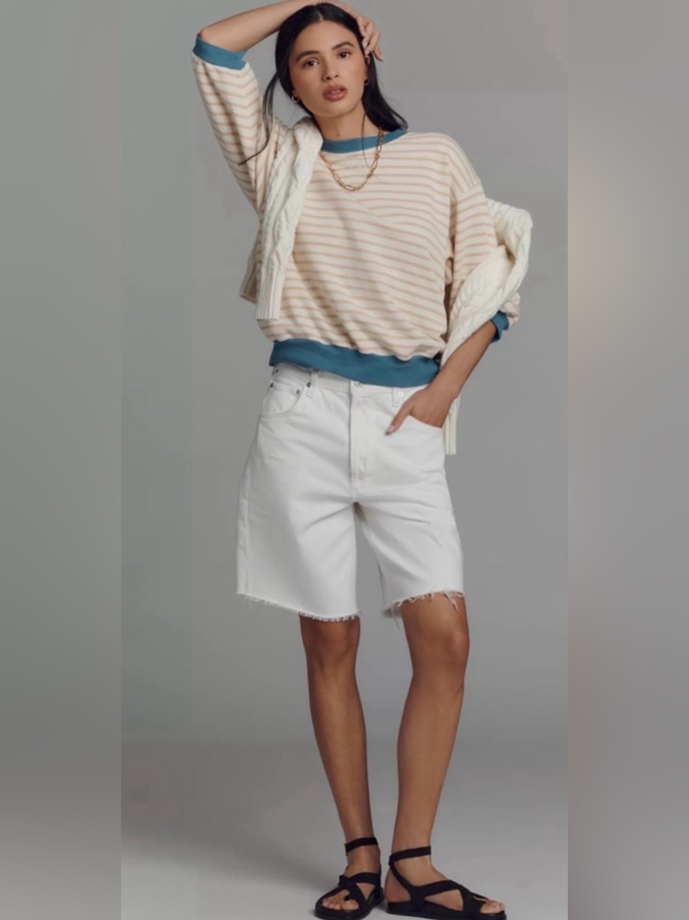 The Niki Bubble Sweatshirt by Pilcro size Small